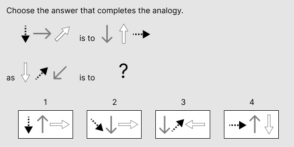 Caliper cognitive sample shape analogies