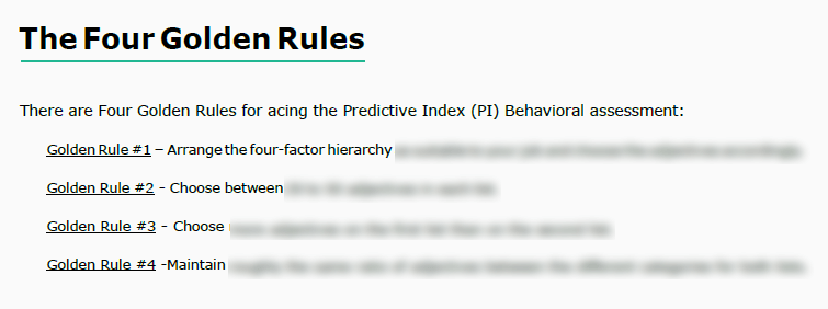 PI Behavioral JTP Golden Rules Example